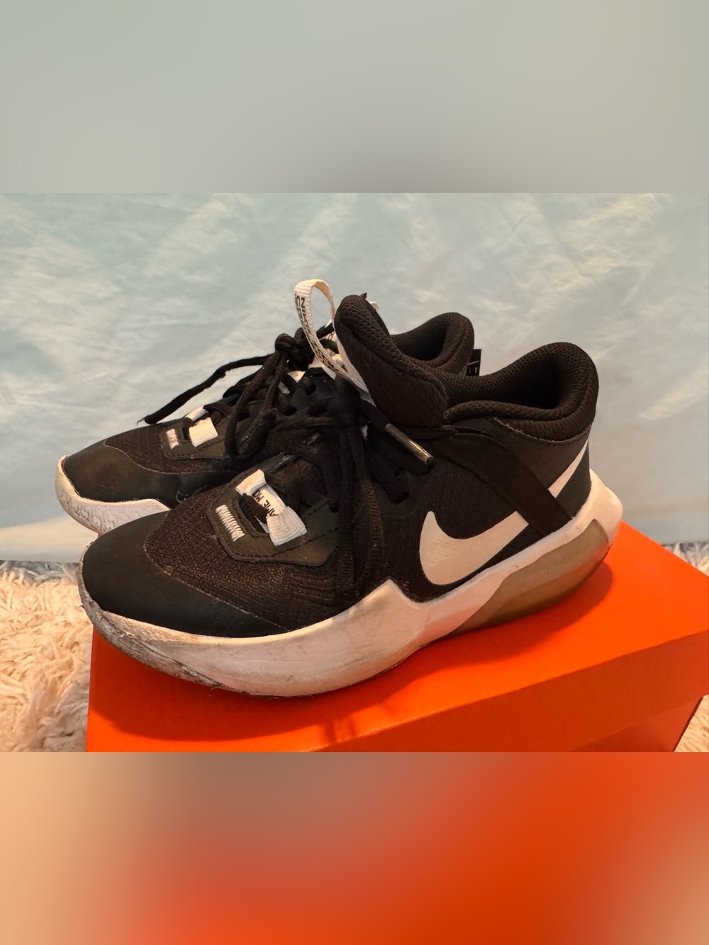 Nike Kids Black and White Swoosh Low-Top Sneakers